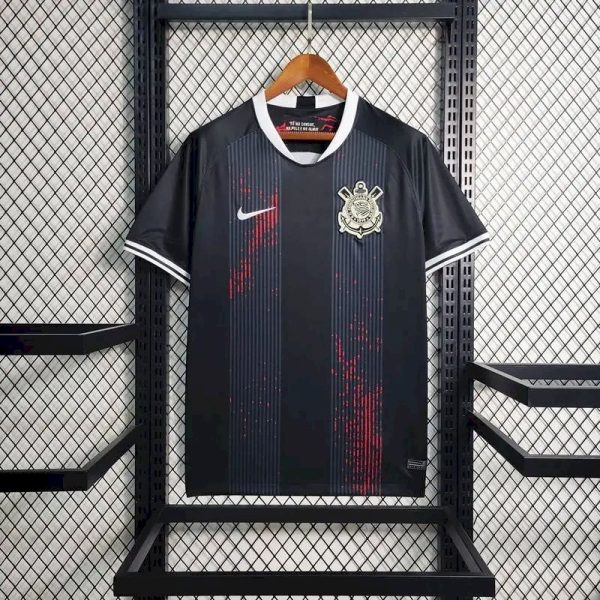 Corinthians 2023/24 Pre-Match Training Jersey Black - Image 2
