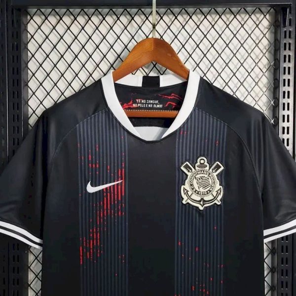 Corinthians 2023/24 Pre-Match Training Jersey Black - Image 3