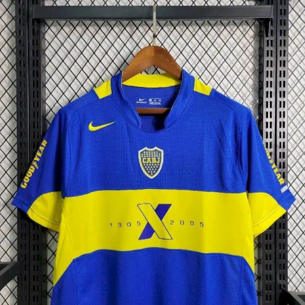 Boca Juniors 2005 100Th Anniversary Edition Retro Jersey - Image 3